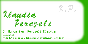 klaudia perczeli business card